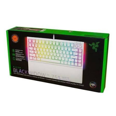 Razer BlackWidow V4 75% - Orange Switch - US - White453539537219768320