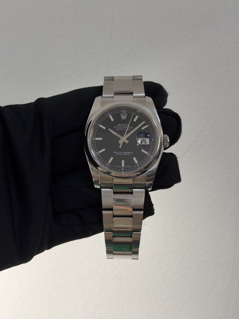 Rolex Oyster Perpetual Datejust Black Dial (Category: Luxury Watches) located in San Juan City. Submitted by rhyswatchph (Listing ID 1437595684, Image 2). Description: Rolex Datejust 36 Black Year 2016 116200 Full Set Condition 9.8/10 San Juan City/New Manila QC On hand 410,000.