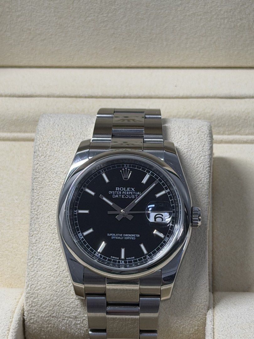 Rolex Oyster Perpetual Datejust Black Dial (Category: Luxury Watches) located in San Juan City. Submitted by rhyswatchph (Listing ID 1437595684, Image 1). Description: Rolex Datejust 36 Black Year 2016 116200 Full Set Condition 9.8/10 San Juan City/New Manila QC On hand 410,000.