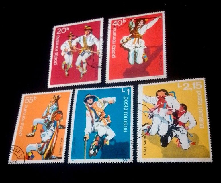 Romania 1977 - Folk Dance 5v. (used) (Category: Vintage Collectibles) located in Balamban. Submitted by pandastampscebu (Listing ID 1437658773, Image 1). Description: Romania 1977 - Folk Dance 5v. (used) ₱35 Used. Price : ₱35 LAST PRICE POSTED The price is always for the whole set you see on the picture. GENERAL INFO ------------------------ MAXIMUM RESERVATION = 48 HOURS Shipping fee nationwide with J&T is ₱130. Free shipping for orders of ₱1000