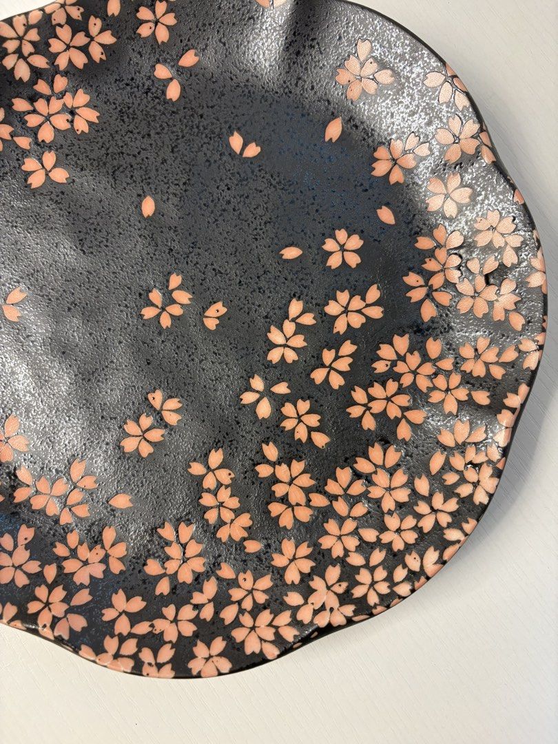 Sakura in Black Flower Shaped Dinner Plate (Category: Other Kitchenware & Tableware) located in Imus. Submitted by tableforfive (Listing ID 1437594768, Image 2). Description: Stoneware 9.5 inches Stock : 1 pc.