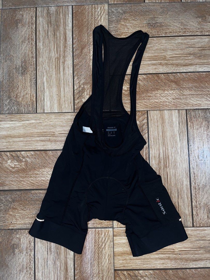 Santic Cycling Bib Shorts - Black (Category: Activewear) located in Makati City. Submitted by gabrayco (Listing ID 1437708205, Image 1). Description: - Santic cycling bib shorts - Features "Cycling for Freedom" logo - Mesh back for breathability - Reflective details for visibility - Size: L (Asia) / M (EU) / S (USA) - Made in China.
