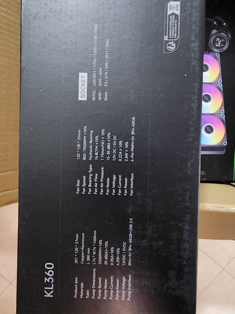 Snowman KL360 AIO Liquid CPU Cooler453341135871027203