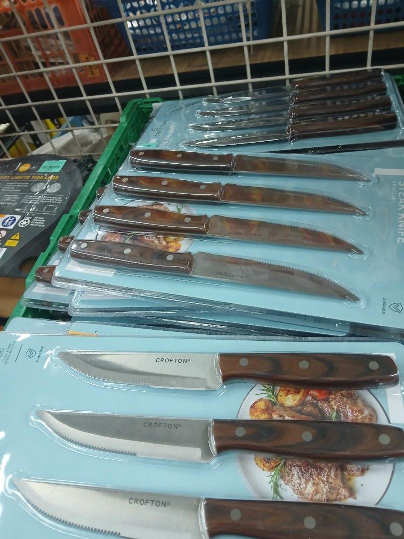🔪Crofton Steak Knife 4 Piece Set (Category: Bathroom & Kitchen Fixtures) located in Mabalacat. Submitted by michelle.m.d. (Listing ID 1437591649, Image 3). Description: Steak Knife 🔪 4set mabigat brand new, branded quality 🔪 For Sale. 🙂 Crofton Steak Knife 4 Piece Set In Stock — 73 available Opened or unboxed but shows no signs of use. Fully functional with all parts present. Item itself is in pristine condition. Product Details Brand: Crofto
