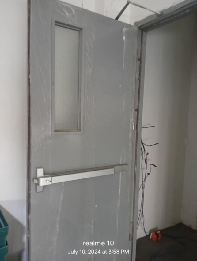 steel fire exit door (Category: Locks, Doors & Gates) located in Caloocan City. Submitted by vttsteeldoor-chelle (Listing ID 1437599311, Image 3). Description: FIRE EXIT DOORS IN STOCK – READY FOR DELIVERY! Looking for a trusted manufacturer? We supply high-quality fire-rated steel doors for commercial and industrial use. Available Sizes: 800mm x 2100mm 900mm x 2100mm 1000mmx2100mm Custom sizes available for double doors. Specs: Powder-coated fin