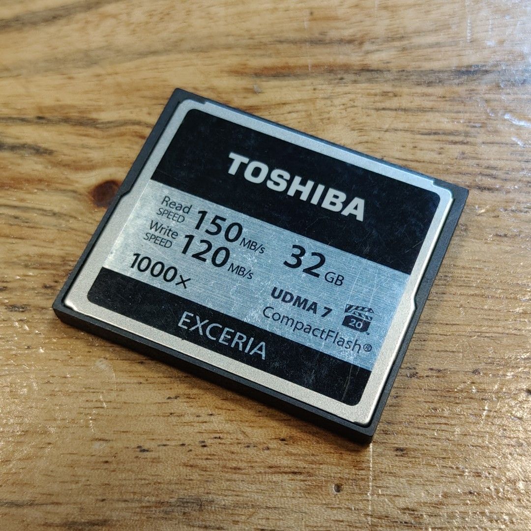 Toshiba Exceria 32GB CompactFlash Card (Category: Memory & SD Cards) located in Manila. Submitted by rossinicalabig (Listing ID 1437665678, Image 1). Description: 1600 PESOS ONLY - Toshiba Exceria 32GB CompactFlash Card - Read Speed: 150MB/s - Write Speed: 120MB/s - Supports UDMA 7 - 1000x Speed Rating - Compatible with DSLR cameras and devices. Check,test, pickup at our photo/video studio in Sta.Mesa Mla..