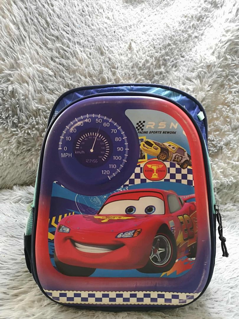 Toy Car Design Kids Backpack Bag (Category: Looking For) located in Santa Cruz. Submitted by jmy_surplus.2 (Listing ID 1437606001, Image 1). Description: Size ; L - 15 W - 12 Color ; Red , Blue Type ; Backpack bag Brand ; No brand Material ; Nylon Style ; Toy Car Design Kids Backpack bag LR 158 JMY 3 Batch #204.