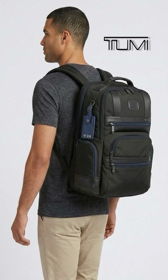 TUMI Alpha 2 T-Pass Business Class Brief Pack (Category: Luxury Bags & Wallets) located in Cebu City. Submitted by westleygics18 (Listing ID 1437691648, Image 2). Description: TUMI Alpha 2 T-Pass Business Class Brief Pack - Excellent Condition - Model Line: Alpha 2 / T-Pass Business Class - Color: Black with Navy Blue accents and interior lining - Material: Ballistic Nylon - T-Pass Technology: Checkpoint-friendly laptop compartment - TUMI Tracer: