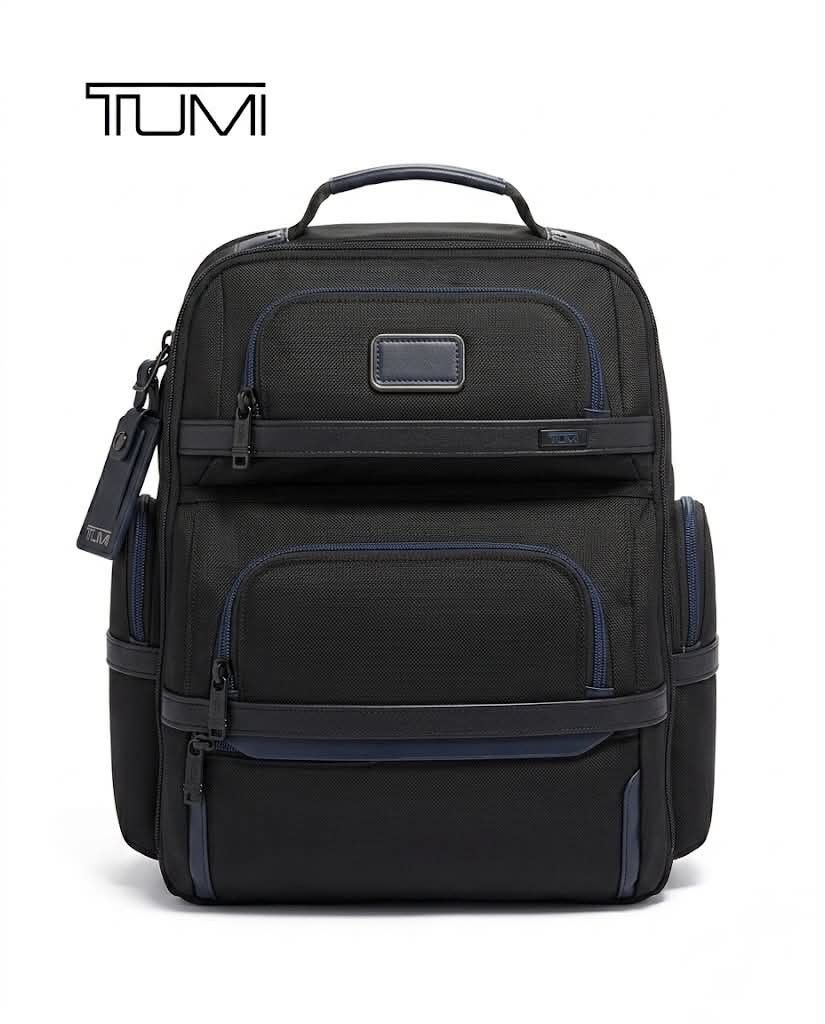 TUMI Alpha 2 T-Pass Business Class Brief Pack (Category: Luxury Bags & Wallets) located in Cebu City. Submitted by westleygics18 (Listing ID 1437691648, Image 1). Description: TUMI Alpha 2 T-Pass Business Class Brief Pack - Excellent Condition - Model Line: Alpha 2 / T-Pass Business Class - Color: Black with Navy Blue accents and interior lining - Material: Ballistic Nylon - T-Pass Technology: Checkpoint-friendly laptop compartment - TUMI Tracer: