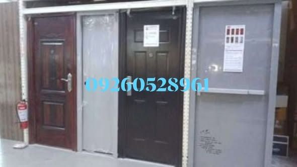 Various Door Styles (Category: Locks, Doors & Gates) located in Caloocan City. Submitted by vttsteeldoor-chelle (Listing ID 1437591748, Image 3). Description: - Door styles available: Brown, White, Black - Options: Glass panel or solid design - Some doors include frames - Contact [Phone Number] for more details and inquiries..