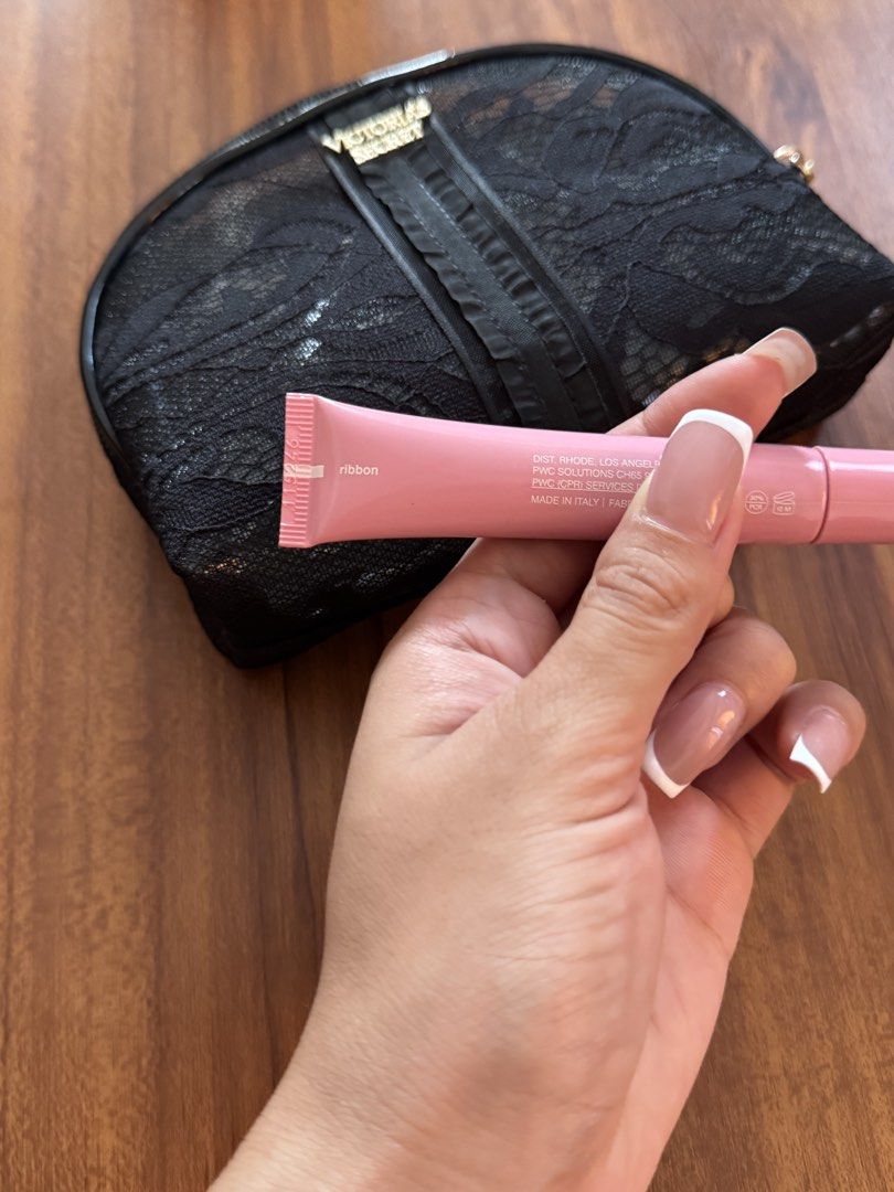 Victoria Secret Lace Makeup Pouch (Category: Purses & Pouches) located in Opol. Submitted by kristythebee (Listing ID 1437645254, Image 3). Description: Original Victoria Secret Pouch bought from UK Authentic Rhode Lip peptide in the shade Ribbon ₱1,000.