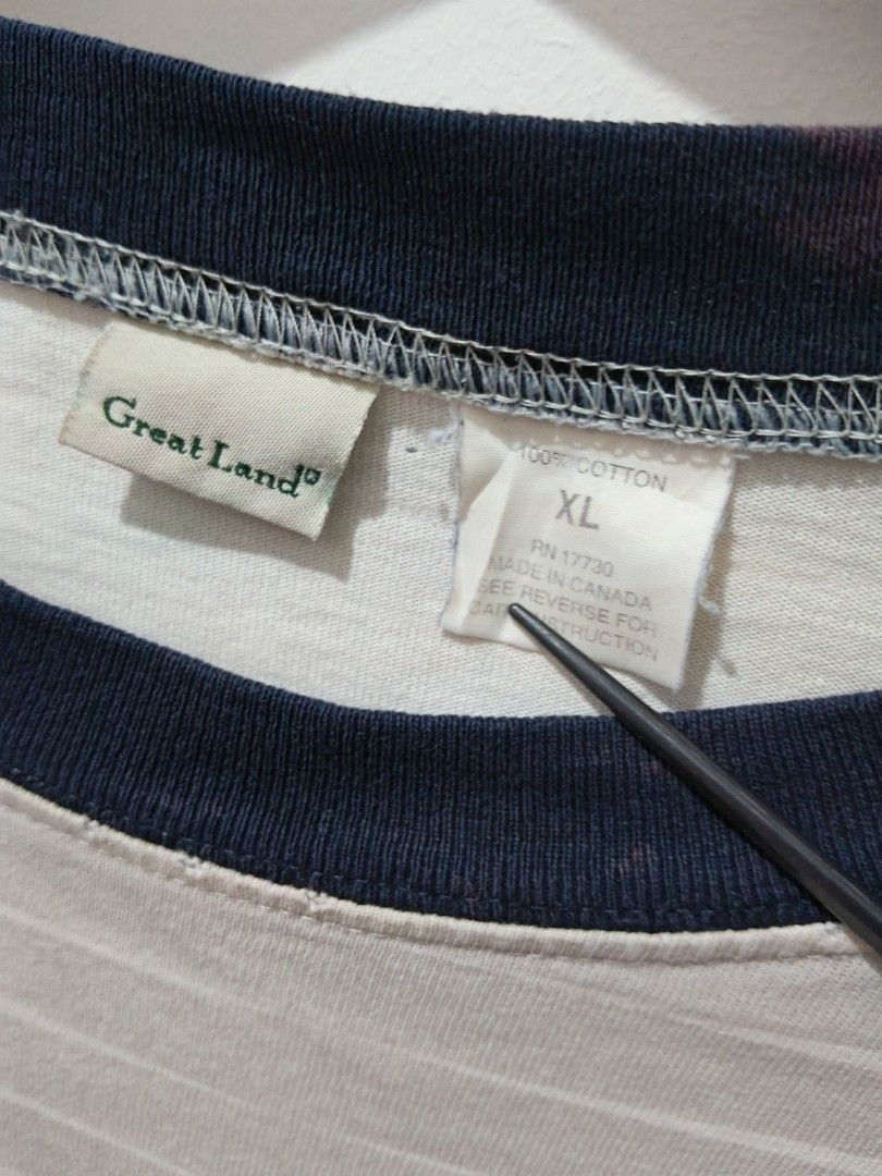 Vintage Greatland Rhino (Category: Tshirts & Polo Shirts ) located in Taguig. Submitted by wethrifting2021 (Listing ID 1437744048, Image 3). Description: Item: Rhino (Greatland The Outdoor Experience)🔥 ‎Size: Great Land Tag (XL) ‎Width: 25 ‎Length: 32.5 ‎Condition: Excellent ‎Issue: Multiple Pinhole, Hairline, Stain SWIPE MORE DETAILS. DM to purchase 📩.