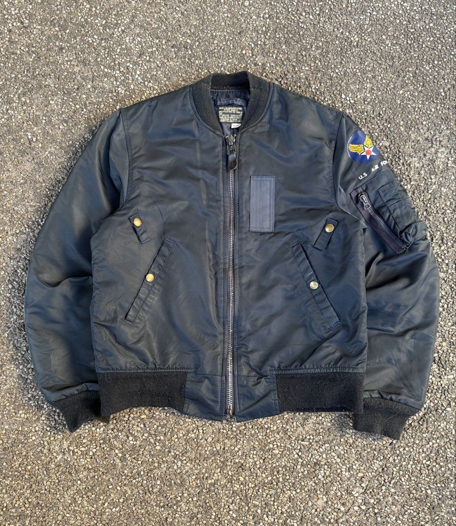 Vintage Spiewak & Sons MA-1 Bomber Jacket (Category: Coats, Jackets and Outerwear) located in Quezon City. Submitted by though.bare (Listing ID 1437747853, Image 1). Description: Fits on M up to L for Men In good, worn condition. Refer to photos. Width : 22.5" Length : 25" Sleeve : 25" Shoulder : 17" No-when worns. Listings not marked sold/reserved are available. These are preloved/used items, manage expectations. Visit my profile for more! .