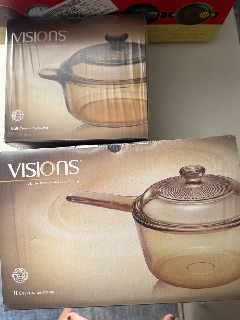 Visions Cookware - 1L Saucepan & 0.8L Versa Pot