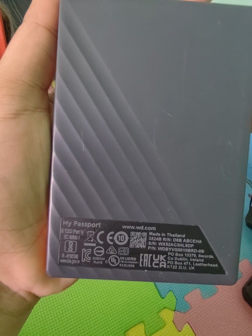 Western Digital 1TB My Passport Red 3.0 (Category: Hard Disks & Thumbdrives) located in Quezon City. Submitted by mrygrc1234 (Listing ID 1437643749, Image 2). Description: - Original Western Digital 1TB My Passport external hard drive - Color: Red - Includes USB 3.0 cable - Portable and easy to use - Stores photos, videos, music, and documents - Features backup software - Password protection for security.