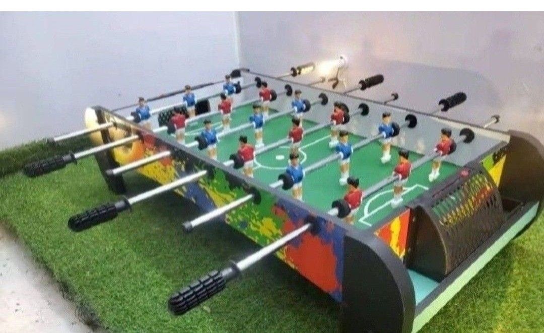 19 X 37 INCHES MINI SOCCER TABLE TOP (COLORED) (Category: Other Sports Equipment and Supplies) located in San Pablo. Submitted by liezelvalenzuela06 (Listing ID 1437781808, Image 1). Description: 19 X 37 INCHES MINI SOCCER TABLE TOP (COLORED) Php 4,700.00 Medium density Fiber board Dimension: Width: 48.5 cm Length: 96 cm Height: 23 cm Playing area: Width 43 cm Length: 76.5 cm MODE OF PAYMENT ✅CASH ✅GCASH ✅BANK TRANSFER ✅ CREDIT CARD ✅CASH ON DELI