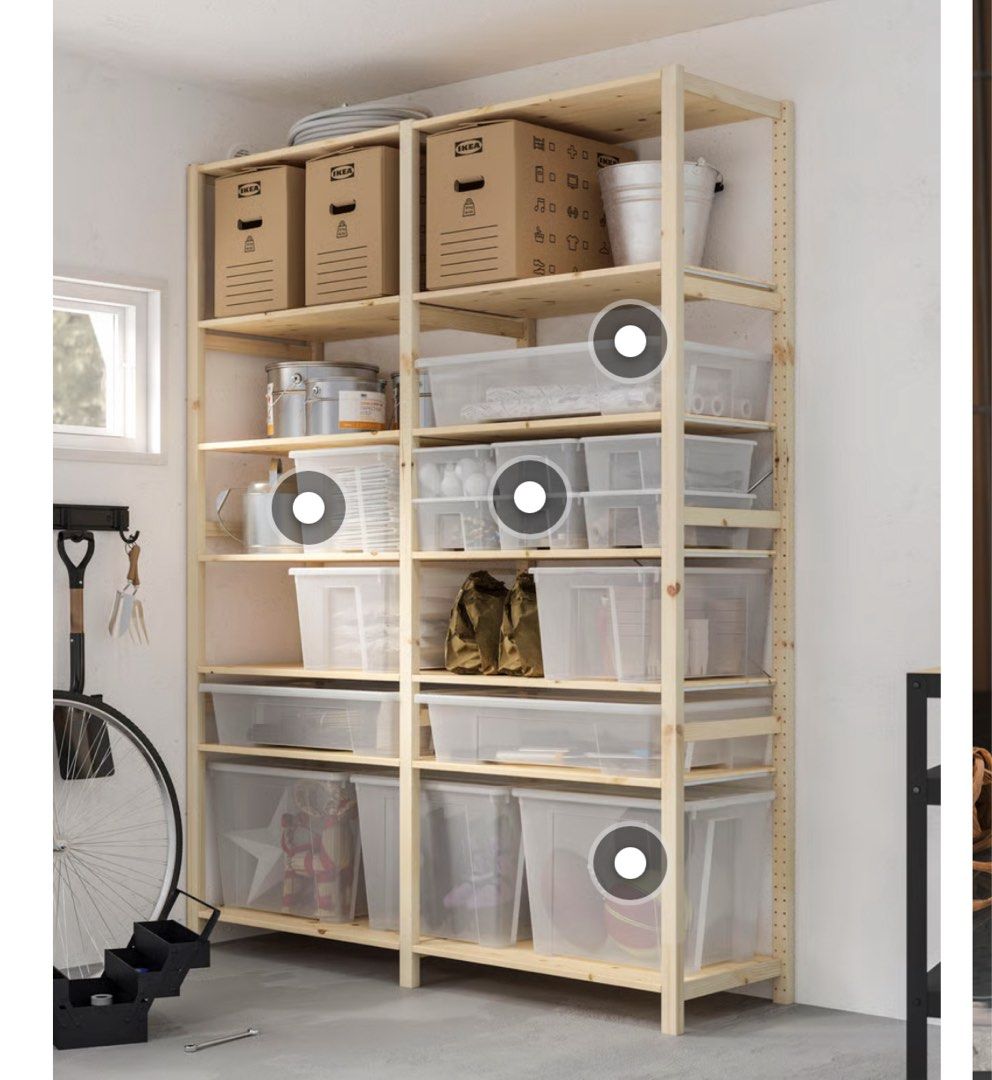 2x IKEA samla stackable boxes with lid454194334144276481