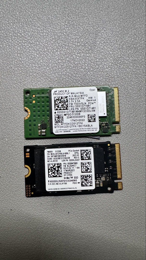 512GB NVMe SSD PCle M.2 2242