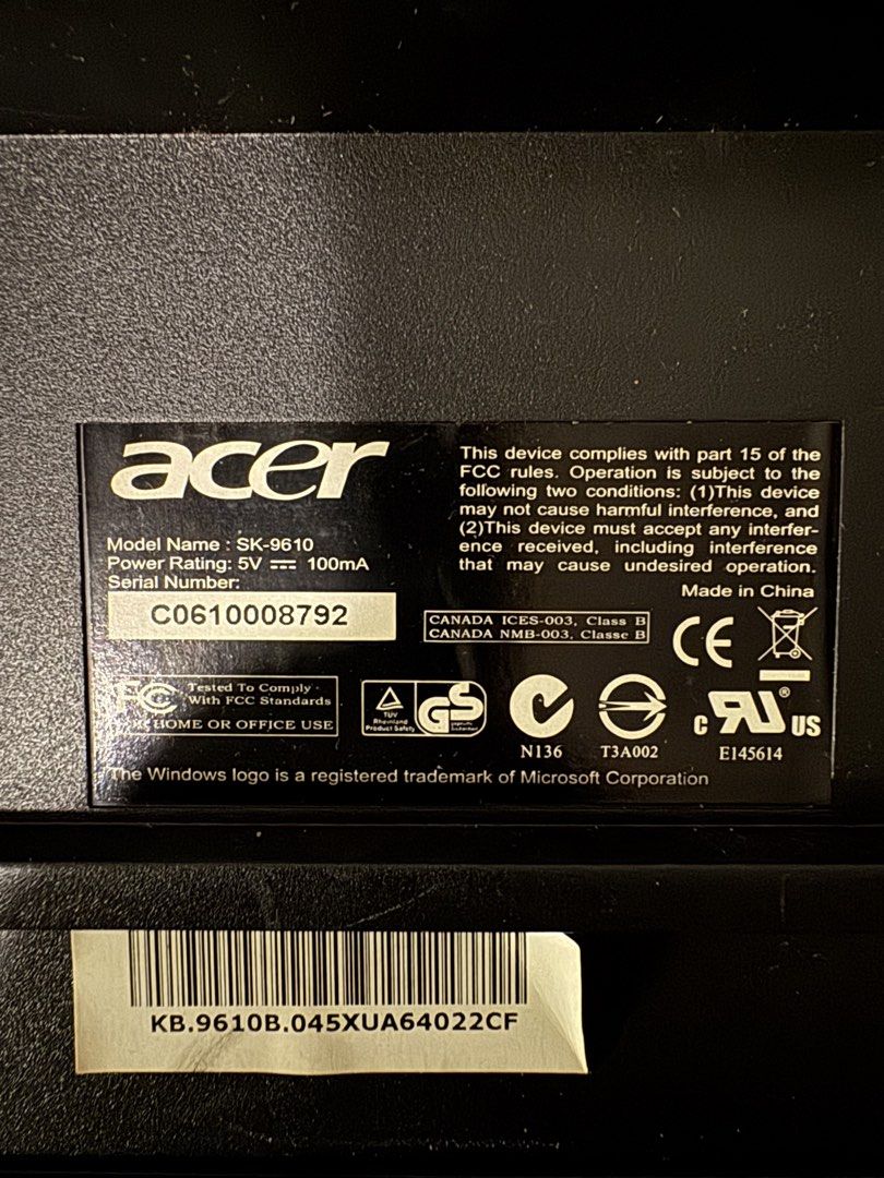 Acer 100% Keyboard454134764782888962