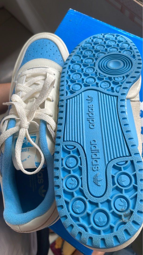 Adidas Forum Low CL - Blue and White (Category: Sneakers) located in Rizal. Submitted by alexamaep (Listing ID 1437800294, Image 2). Description: - Adidas Forum Low CL sneakers - Color: White and Blue - Features Adidas logo - Size: US 9, UK 8.5, FR 42 2/3, JP 270, CHN 265 - Made in Vietnam - Includes original box 100% ORIGINAL❗️ price is negotiable.