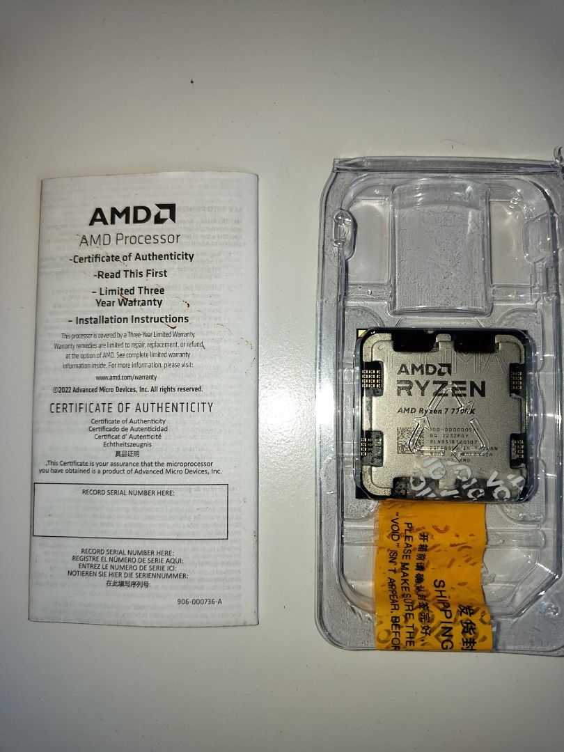 AMD Ryzen 7700x CPU453647683027609603