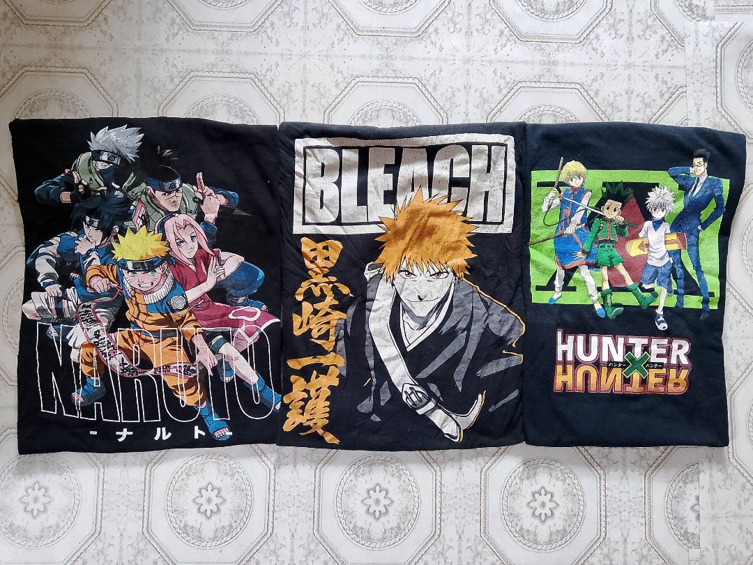 Anime Tees X Bleach X Hunter x Hunter X Naruto (Category: Tshirts & Polo Shirts ) located in Binan City. Submitted by incnt (Listing ID 1437814744, Image 1). Description: 600 + sf(LP) Take all only Take all Anime Tees All Size XL Bleach Ichigo 23*29 HunterXHunter 23*29 Naruto 24*28 Good Condition Crack prints Needs wash "All brand names, logos, and images are registered trademarks of their respective owners. No affiliation or copyright infringeme