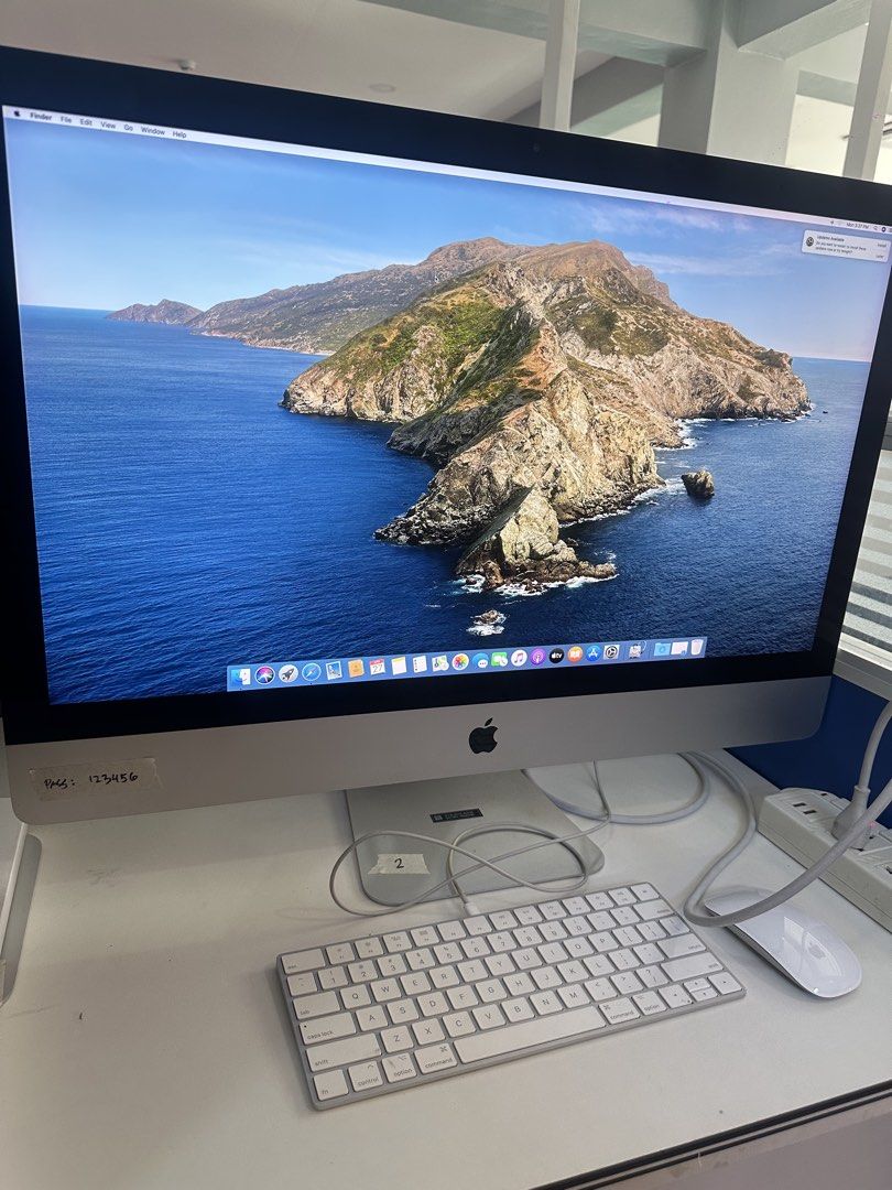Apple iMac Retina 5K 27-inch (2017) (Category: Desktops) located in Paranaque City. Submitted by abiiii_ (Listing ID 1437807592, Image 1). Description: Apple iMac 27-inch Retina 5K (2017) with macOS Catalina. Features a 4.2 GHz Quad-Core Intel Core i7 processor, 32 GB RAM, and a Radeon Pro 580 8 GB graphics card. Includes an Apple Magic Keyboard and Magic Mouse, Power Adapter (Wala po yung connector ng mouse/keyboard).