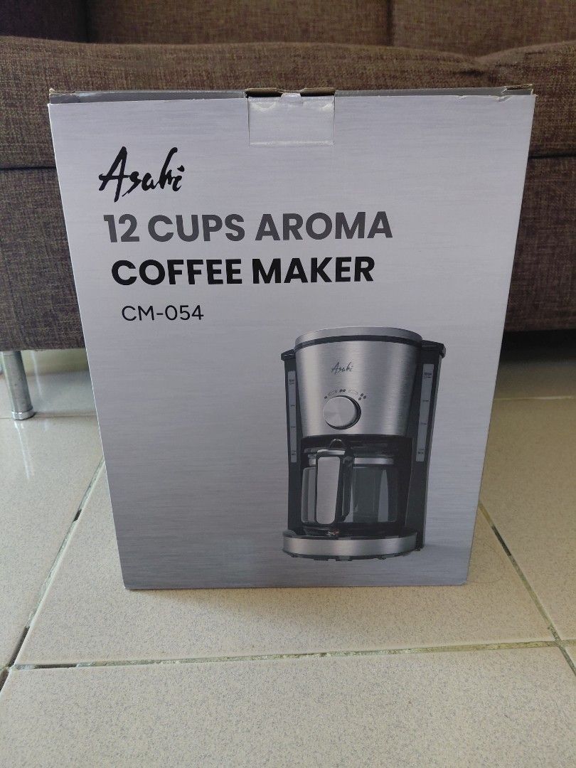 Asahi 12 Cups Aroma Coffee Maker (CM-054) (Category: Coffee Machines & Makers) located in Davao. Submitted by noyasells (Listing ID 1437810399, Image 3). Description: Asahi 12 Cups Aroma Coffee Maker (CM-054) - Brand New - Never used. Comes with original packaging - Message for more details.
