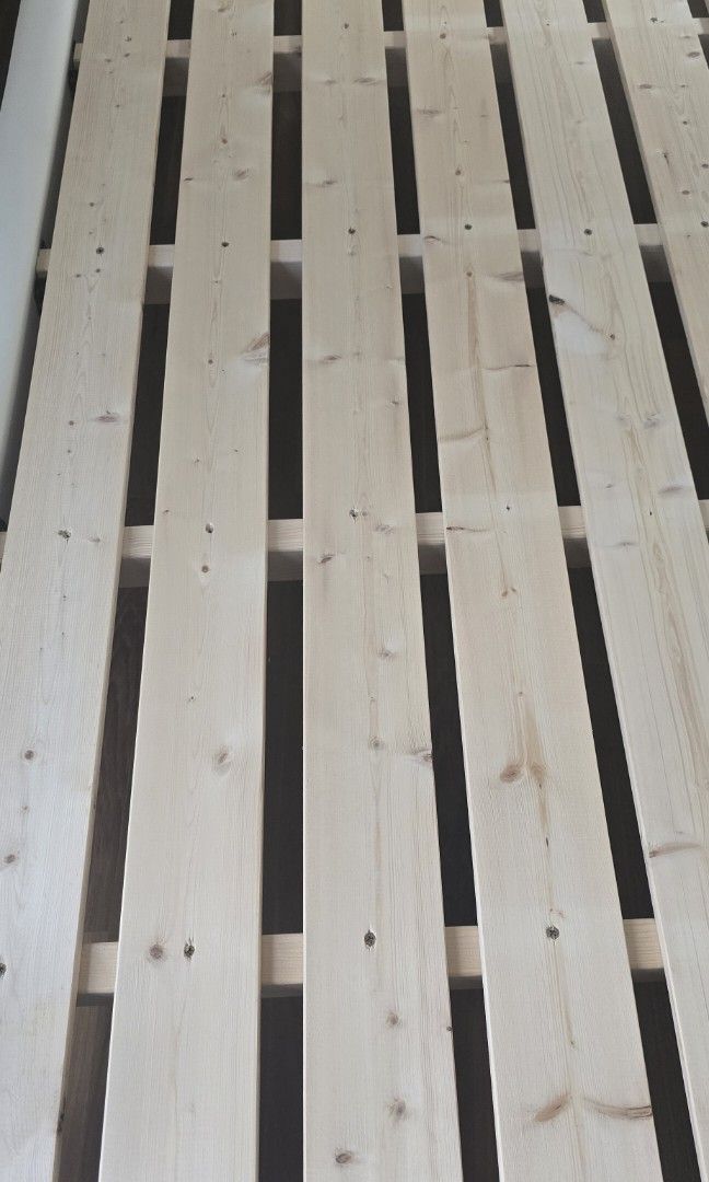 Bed Frame (Category: Bed Frames & Mattresses) located in Singapore. Submitted by jiamin8866 (Listing ID 1437758481, Image 3). Description: 🛏️ Solid Wood Bed Frame (99% Like New) Carefully chosen when we bought it: ✔️ Solid wood – strong and durable ✔️ Very sturdy, no wobbling ✔️ Excellent condition, almost like new (about 99%) Reason for selling: My child has grown taller, and we realized the size we bought isn’t suitable anymore. Also moving ho