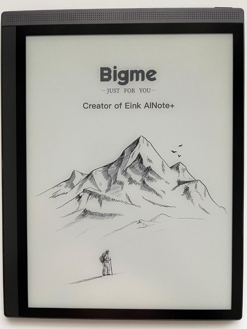 Bigme E-ink Note+ E-reader (Category: E-Readers) located in Singapore. Submitted by hqsin (Listing ID 1437886526, Image 1). Description: Bigme 10.3" HD Epaper display Resolution: 2480 x 1680 Carta 1200 (300 PPI) Front Light with CTM (Warm and Cold) Touch: Stylus touch (4,096 levels of pressure sensitivity) OS: Android 14 CPU: Dimensity 900/1080P RAM: 6GB ROM: 128GB Connectivity: Wi-Fi (2.4GHz + 5GHz) + BT 5.0 G-sensor for Auto Rotation 5MP Rear C