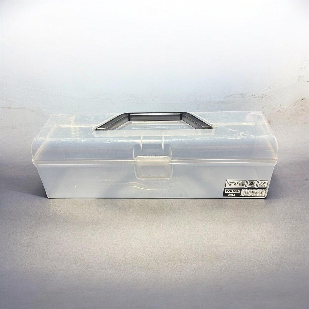 Bo35 clear plastic storage box with a top handle and latch lock (Category: Everything Else Others) located in Angeles City. Submitted by zyeplustradings (Listing ID 1437823908, Image 3). Description: Design: The box is transparent, allowing for easy identification of contents, and features a secure plastic latch to keep the lid closed. The approximate external dimensions for this specific utility box are:Length: 29.9 cm to 30.0 cmWidth: 9.7 cm to