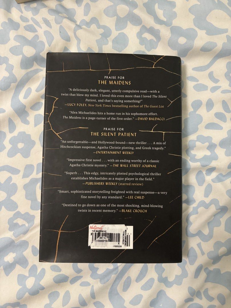 THRILLER BOOKS FOR SALE (Category: Storybooks) located in Paranaque City. Submitted by jaymacalinga (Listing ID 1437770057, Image 2). Description: THE MAIDENS HARDCOVER (300) WHAT MOVES THE DEAD HARDCOVER (400) WHAT FEASTS AT NIGHT HARDCOVER (400) THE WRITING RETREAT HARDCOVER (400) NEVER LIE PAPERBACK (300) - SOLD TAKE ALL PRICE 1500 CAN DO LALAMOVE, J&T OR MEET UP .