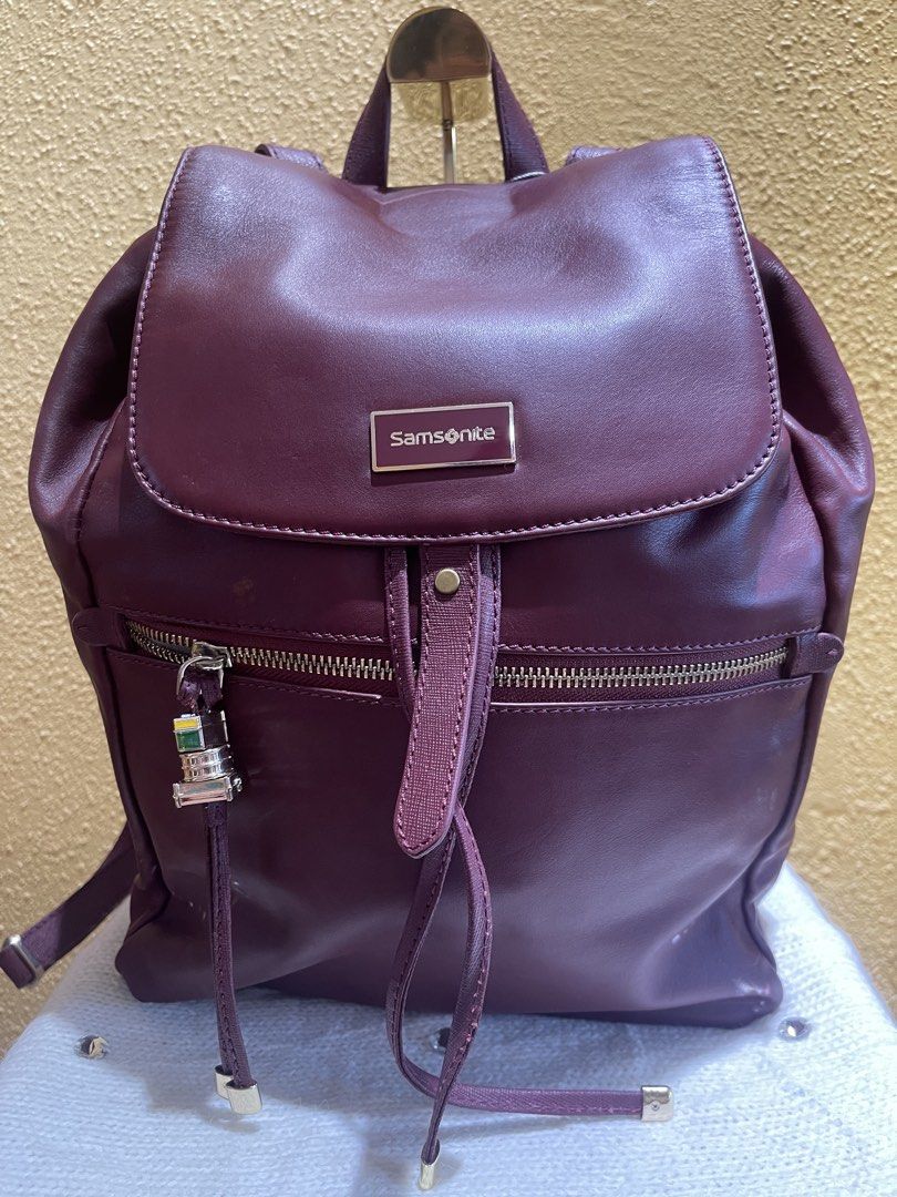 MILESTONE SALE: Chic merlot red wine backpack (Category: Backpacks) located in Dasmarinas. Submitted by hwcatbp (Listing ID 1437826490, Image 1). Description: ℹ️ Chic merlot red wine backpack ℹ️ Condition: Excellent to Very Good condition (Rank 9.5/10). ℹ️ Details: 13x6x4 inches. Flap closure with drawstring. Very spacious inside and has outer pocket. All have markings and has the string tag intact. ℹ️ Inclusions: Generic dust bag, and silica gel