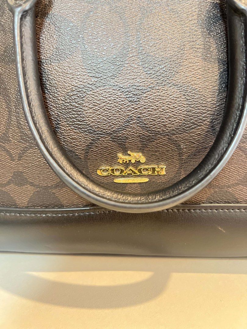 Coach Mini Sierra (Category: Luxury Bags & Wallets) located in Manila. Submitted by offsetx (Listing ID 1437907665, Image 3). Description: Coach Mini Sierra Satchel in signature coated canvas and black leather trim With Crossbody strap Gold tone Hardware Detachable strap for crossbody wear Decluttering sale 4.5k only 101% Authentic Pickup/meetup/shipping .