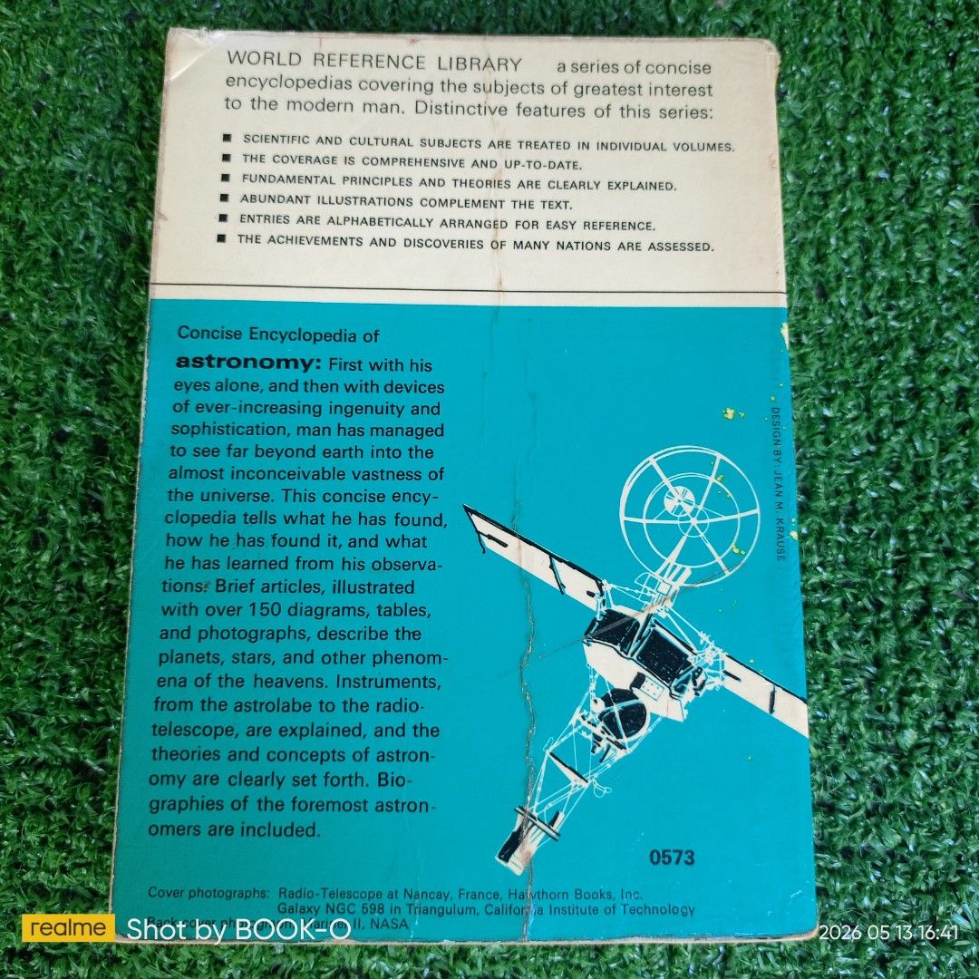 Concise Encyclopedia of Astronomy (Category: Textbooks) located in Polangui. Submitted by jumyrace2 (Listing ID 1437797931, Image 2). Description: - Concise Encyclopedia of Astronomy from Follett Larousse. - Includes an introduction by Sir George Thomson. - Features brief articles, diagrams, tables, and photographs. - Covers planets, stars, and astronomical phenomena. - Explains instruments like radio telescopes. - Authored by Paul Muller, astron
