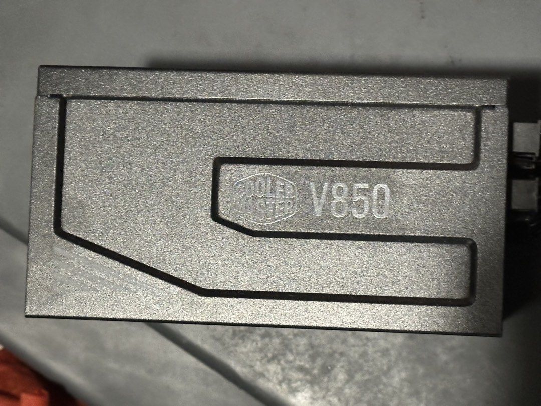 Cooler Master V850 850W Power Supply (Category: Computer Parts) located in Manila. Submitted by cellomike93260 (Listing ID 1437903899, Image 3). Description: I- Cooler Master V850 850W Power Supply - 80 Plus Gold Certified - Includes power switch and power input - Model Number: MPY-850V-AFBAG - Features a cooling fan The item comes in a box (not the original box). .