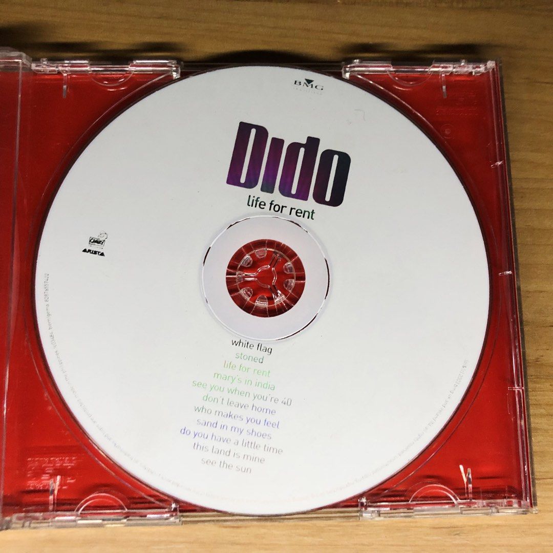 Dido - Life for Rent (Original CD) 2000s Pop Classics Includes "White Flag" (Category: CDs & DVDs) located in Tagaytay City. Submitted by barenwolf (Listing ID 1437835619, Image 3). Description: Own a piece of 2000s music history with this original CD of Dido’s hit second album, Life for Rent. This album features some of her most iconic tracks and is a must-have for fans of pop and soft rock. Product Highlights: • Artist: Dido • Album: Life for R