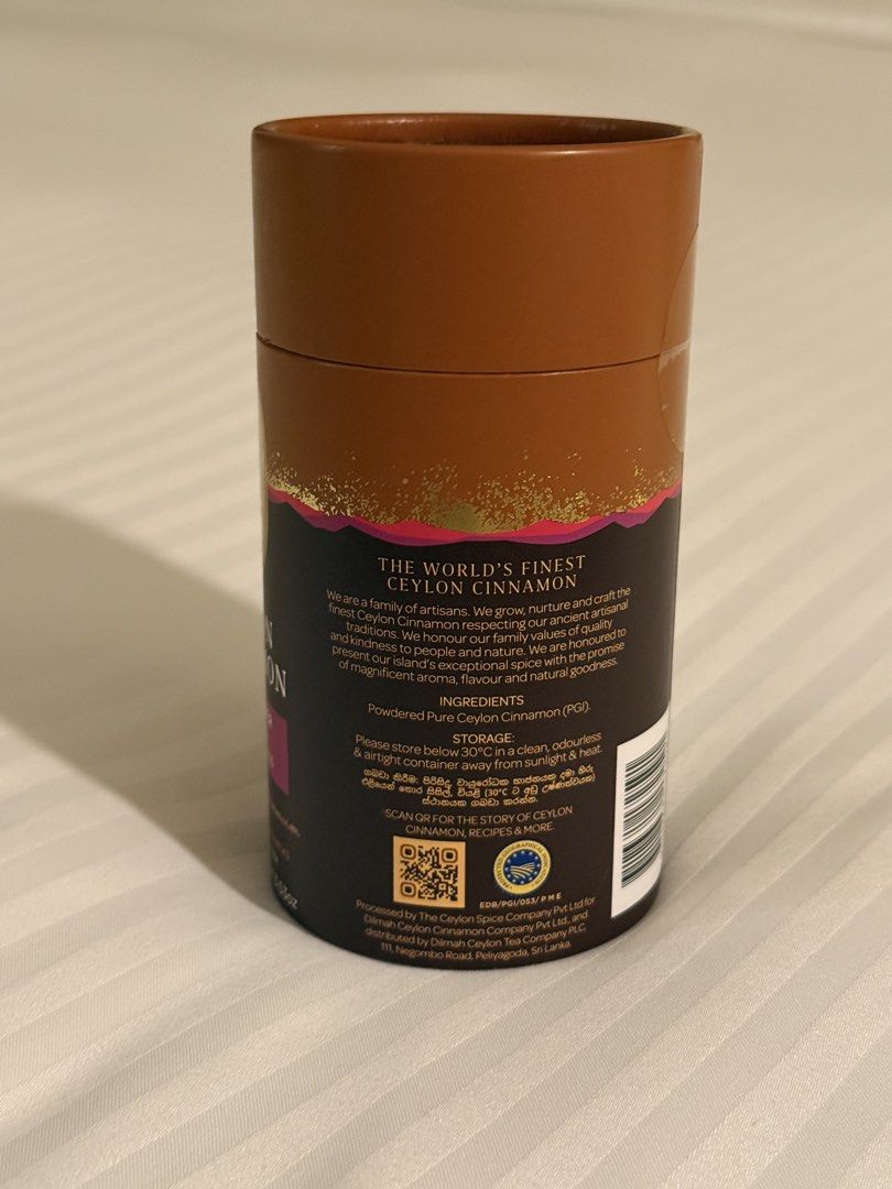 Dilmah Ceylon Cinnamon Fine Powder 100g (Category: Other Food & Drinks) located in Manila. Submitted by doodlessss (Listing ID 1437909815, Image 2). Description: - Dilmah Ceylon Cinnamon Fine Powder - 100g - Made from quilllings - Ideal for desserts, drinks, and snacks - Handmade in Sri Lanka .