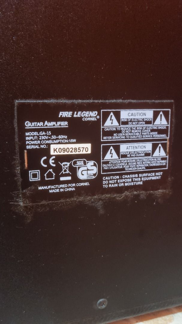 Fire Legend GA-15 Guitar Amplifier, Hobbies & Toys, Music & Media ...