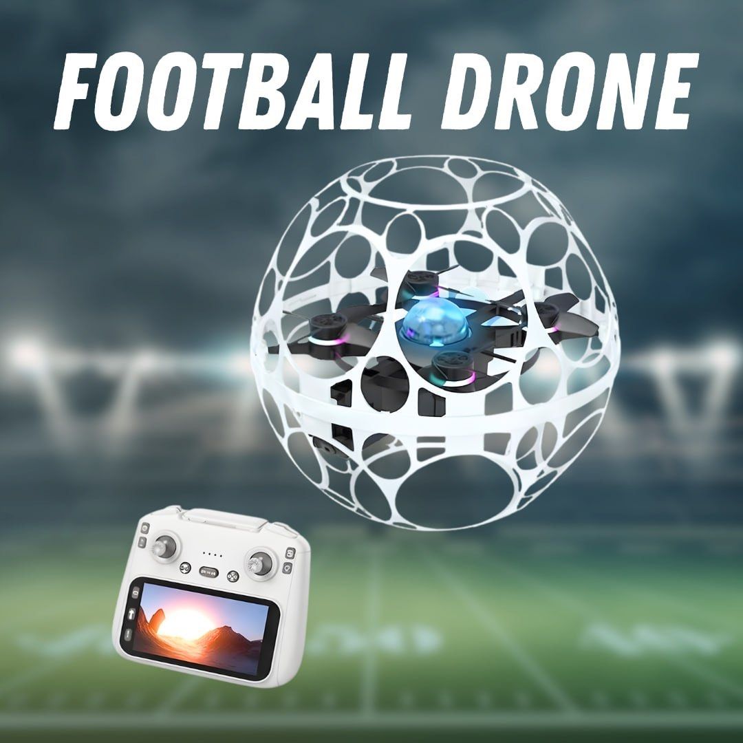 Football Drone with Remote Control (Category: Remote Control Toys) located in Quezon City. Submitted by tanyachoa (Listing ID 1437762450, Image 1). Description: 🎈both drone and remote are rechargeable Please feel free to PM for more photos.