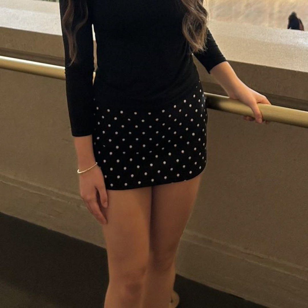 [FREE SF] Polka Dot Pencil Skirt (Category: Skirts) located in Angeles City. Submitted by sleepwsirens (Listing ID 1437406113, Image 3). Description: FREE SHIPPING no ww fits s-l(stretchy) fairy fairycore soft girl coquette cottagecore classy girl vintage chic grunge acubi y2k streetwear twee elegant.