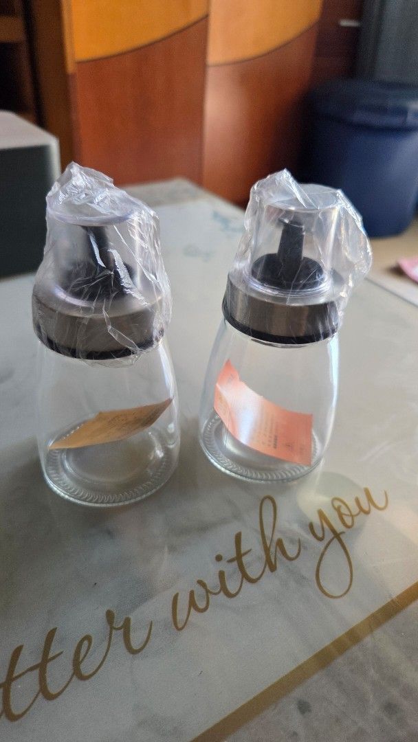 Glass Oil Dispenser Bottles - (2 pcs)