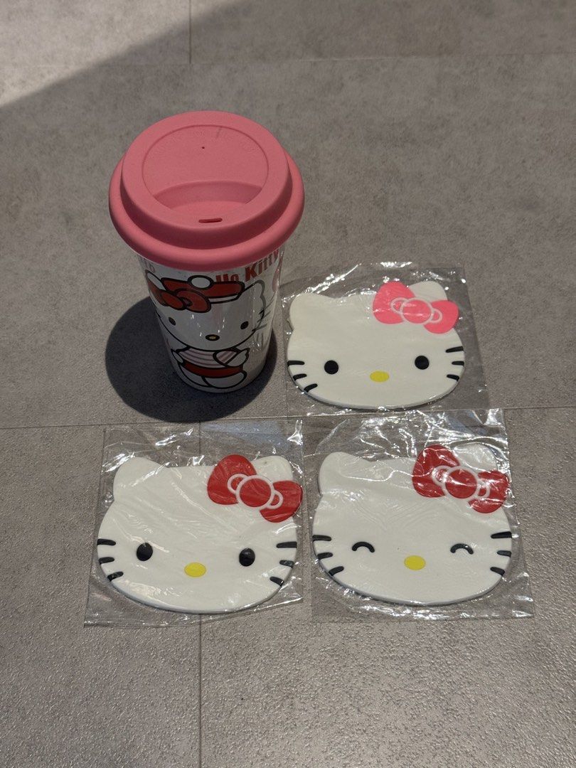 Hello Kitty Travel Mug & Coasters Set453833725659719680