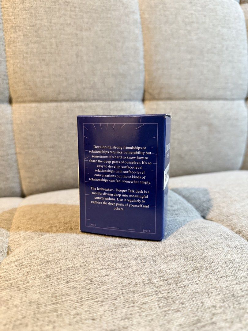 ICEBREAKER / DEEPER TALK CARDS (Category: Community) located in Davao. Submitted by crothes.label (Listing ID 1437835320, Image 3). Description: RFS: Decluttering.