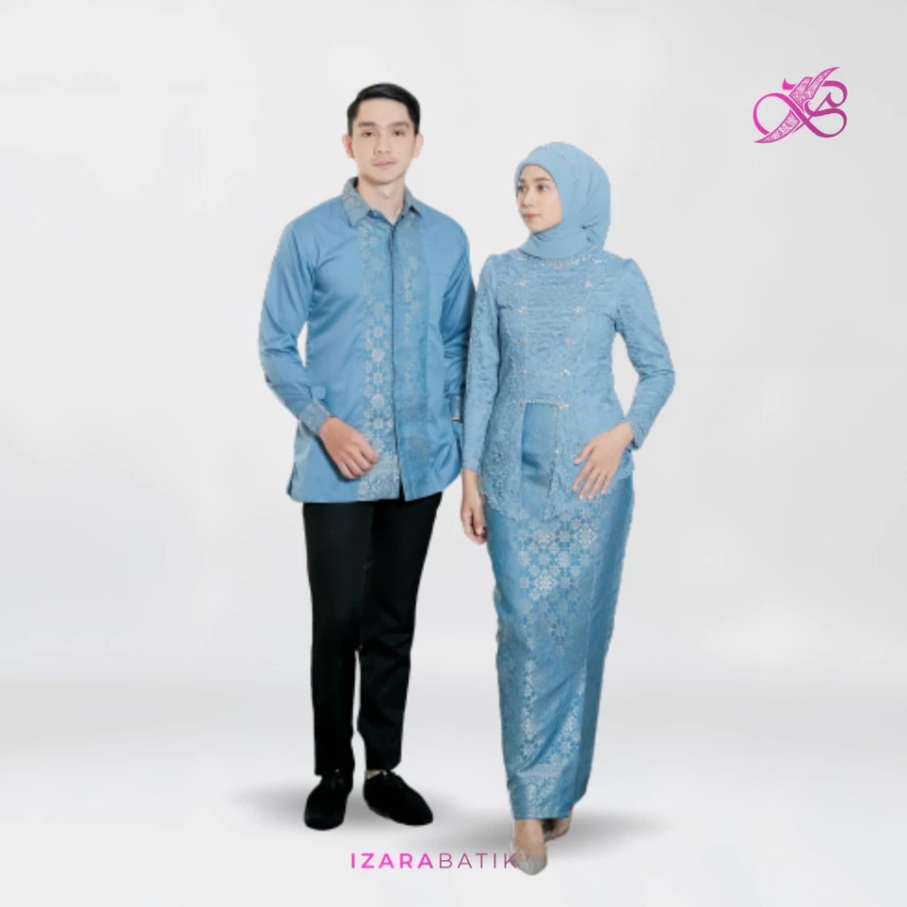 Kutubaru Rastri Denim Set Kebaya Batik Modern Couple Wisuda Lamaran ...