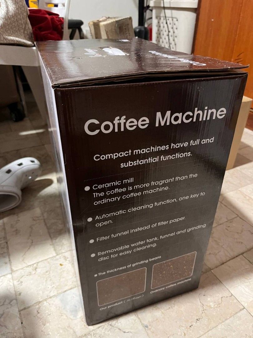 La Rouge Coffee Machine (Category: Coffee Machines & Makers) located in Manila. Submitted by marygraceyyy (Listing ID 1437790760, Image 2). Description: - La Rouge coffee machine with LED light display and touch screen. - Stainless steel panel. - Brews 1-12 cups. - Features a ceramic mill. - Automatic cleaning function. - Removable water tank. - Easy to clean and grind. - Price is negotiable..