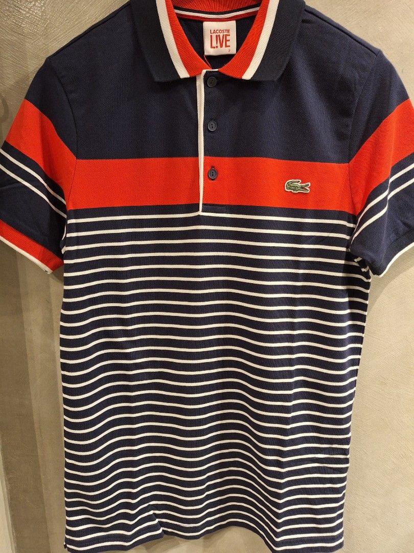 Lacoste stripes poloshirt (Category: Tshirts & Polo Shirts ) located in Muntinlupa City. Submitted by kstefanomela14 (Listing ID 1437841436, Image 1). Description: Lacoste poloshirt stripes Size 2 XS - 18x27.5 Cod cop Lbc lalamove j&t.