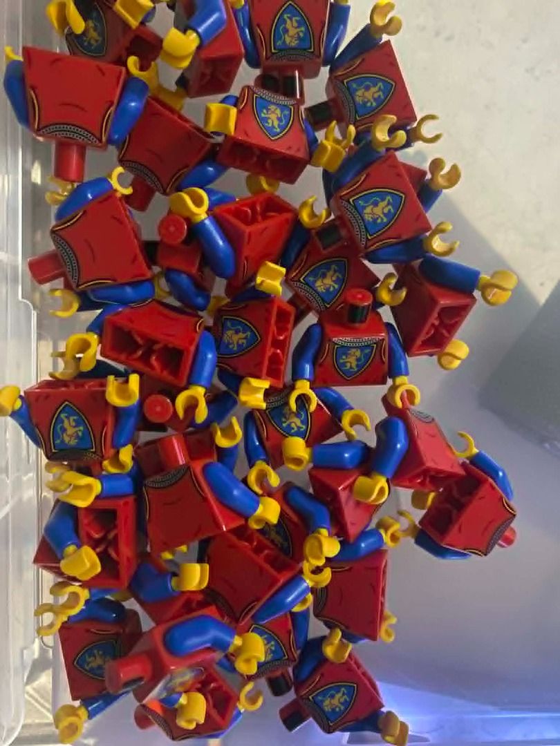 Lego Castle Minifigure Parts (Category: Lego & Building Sets) located in Caloocan City. Submitted by brianpan12332 (Listing ID 1437759523, Image 2). Description: Lego Medieval Minifig Parts Price as follows: Horse Knight King torso 140php each Horse Knight Torso 200php each Horse Knight shields 160php each Lion Knights Torso 100php each Lion Knights torso with legs 180php each Forestmen Shield 140php each .
