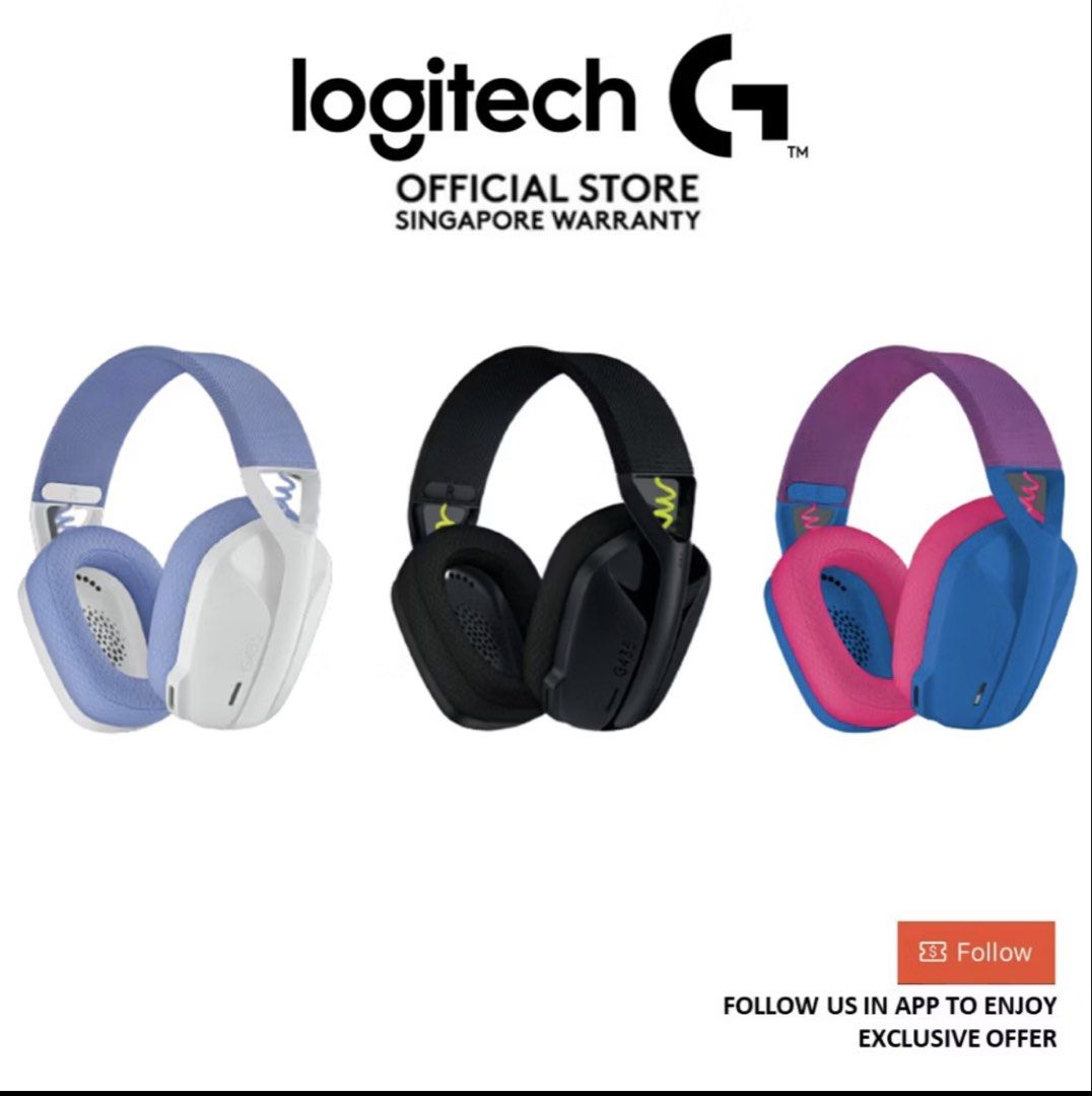 Logitech G435 white&blue light headphone