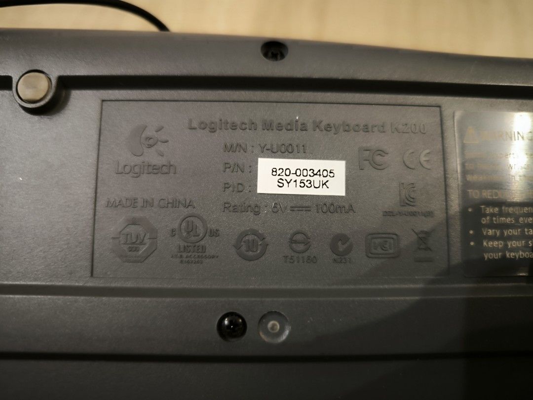 Logitech Media Keyboard K200454013260263608322